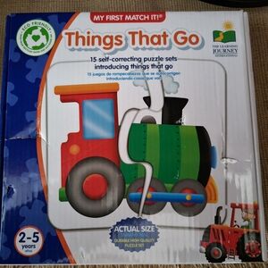 Things That Go Puzzle Set - Red, Green, Black